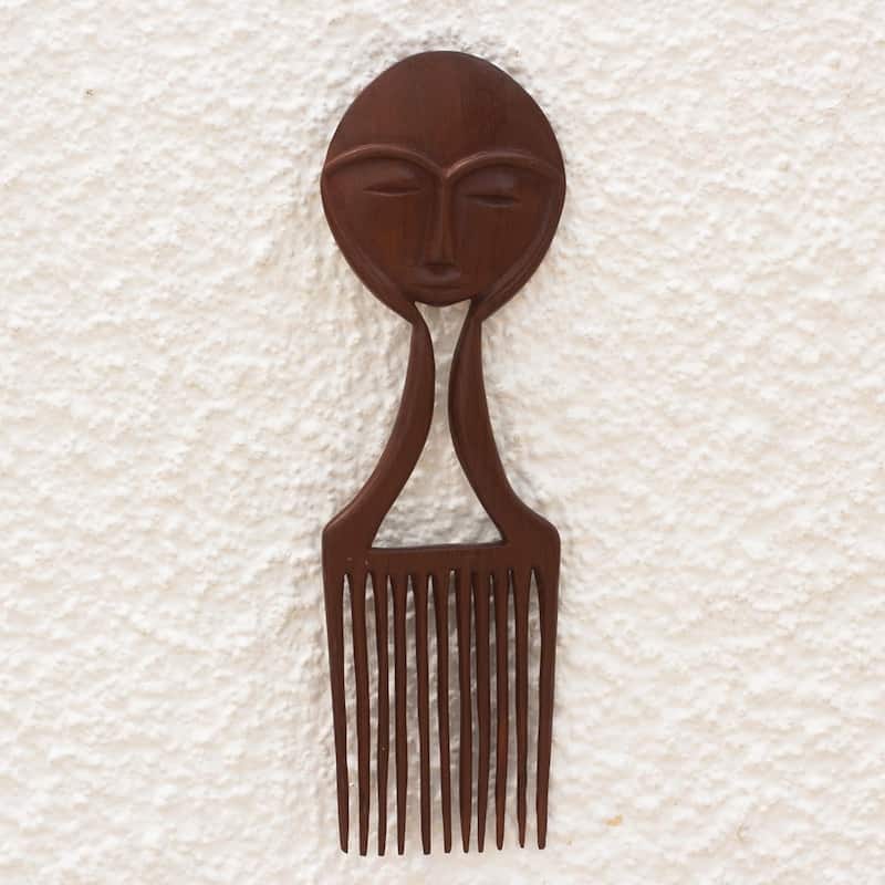 Novica Handmade Hear My Voice Mahogany Wood Wall Art