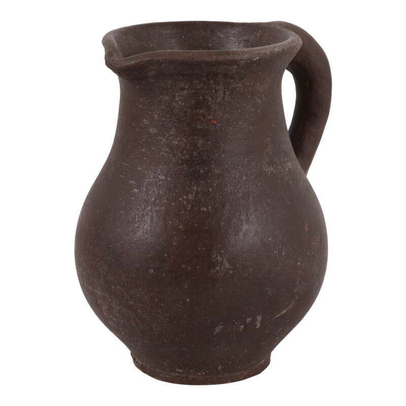 Rustic Pottery Table Jug Vase with Handles - 8"