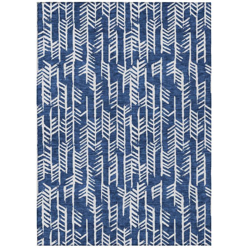 HomeRoots Tribal Transitional Rectangle Outdoor Rug
