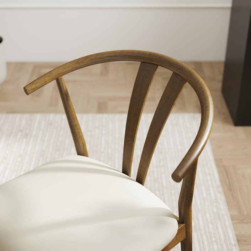 Dining Chairs, Curved Back Design, Set of 2, 22.83"W x 20"D x 31.1"H