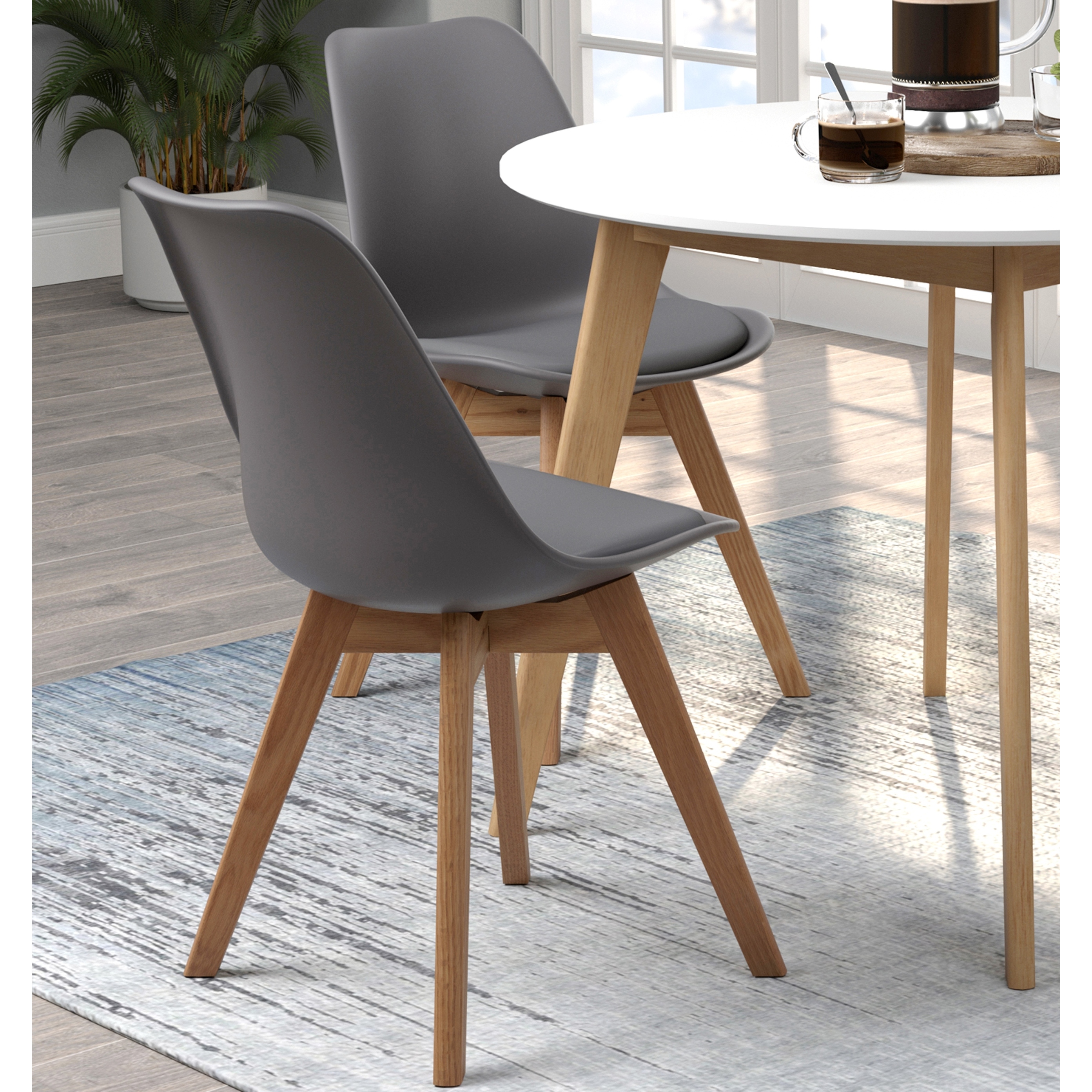 Grey painted oak dining discount chairs