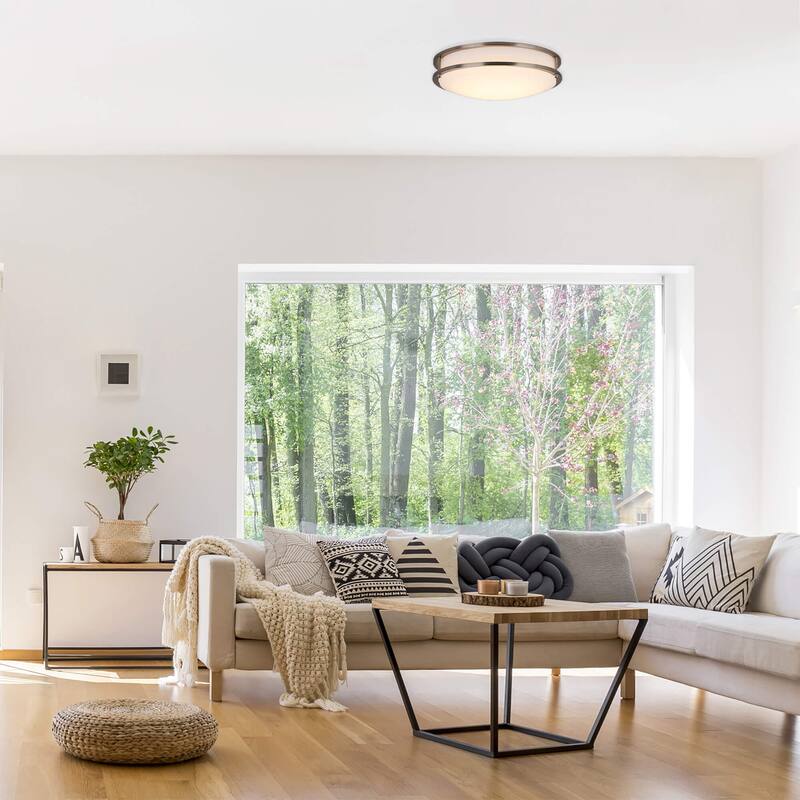 Ripon 14.5 Inch Integrated Dimmable LED Ceiling Light - Matte Black