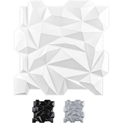 Art3d 3D Wall Panels PVC Jagged Diamond Design (32 Sq.Ft)