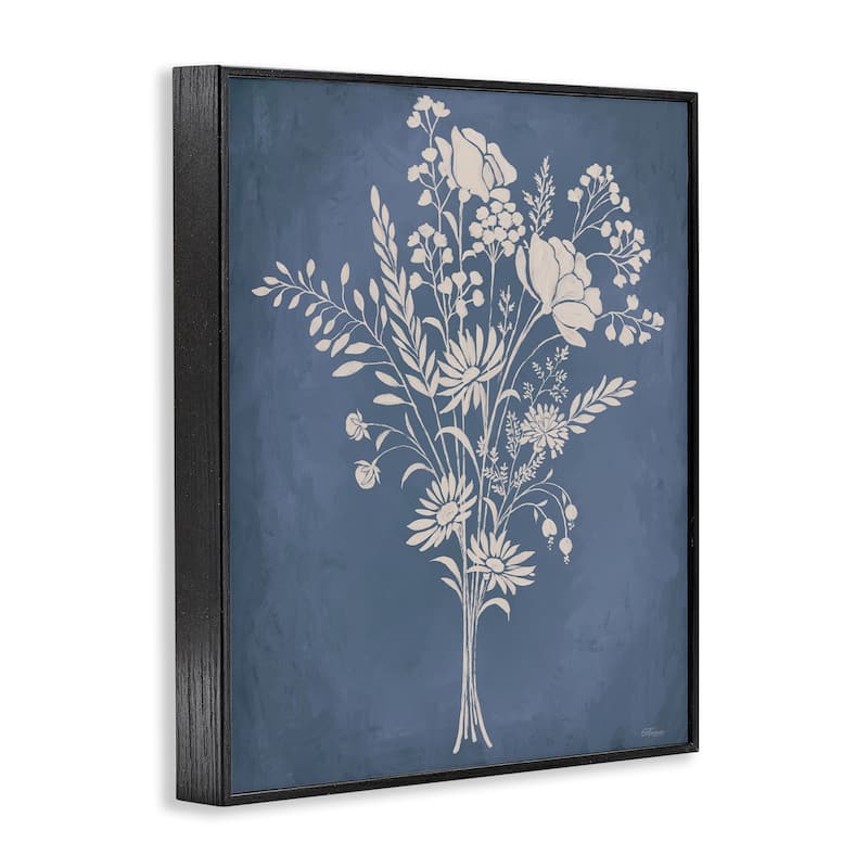 Stupell Garden Bundle over Blue Framed Giclee Art Design By Cat Thurman Designs