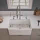 preview thumbnail 2 of 4, ALFI brand ABF3018 30" White Thin Wall Single Bowl Smooth Apron Fireclay Kitchen Farm Sink