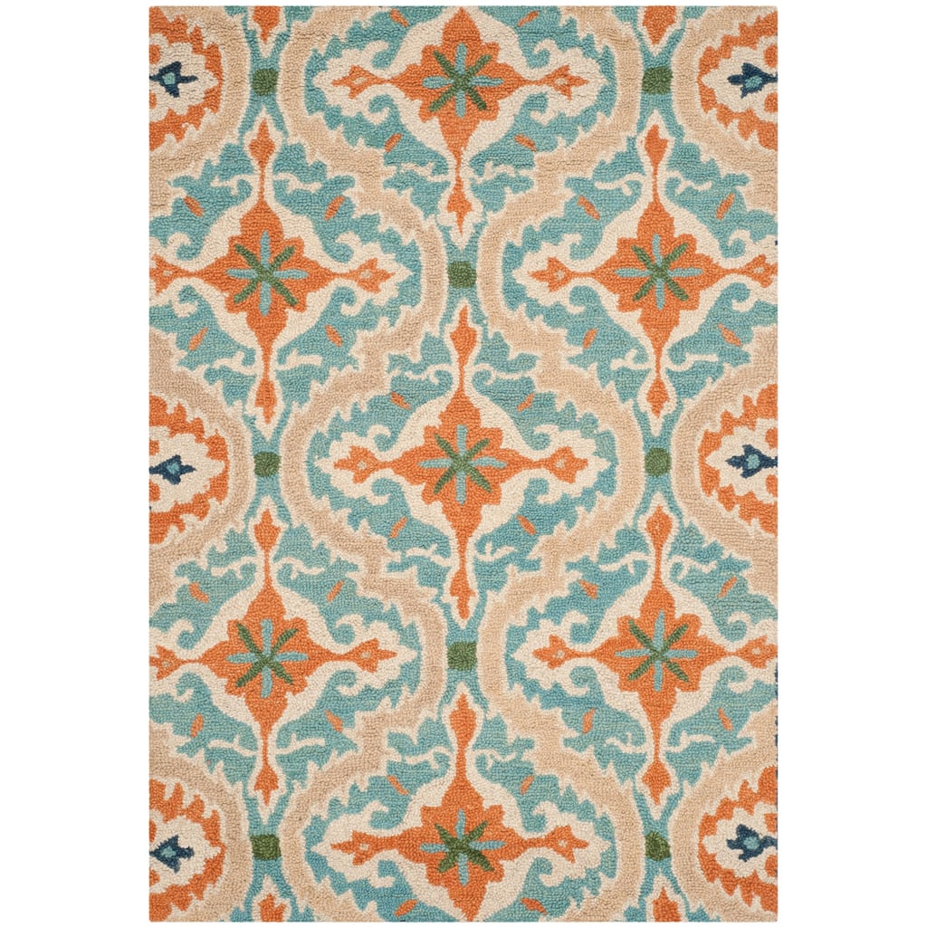 SAFAVIEH Handmade Roslyn Estrella Modern Floral Wool Rug