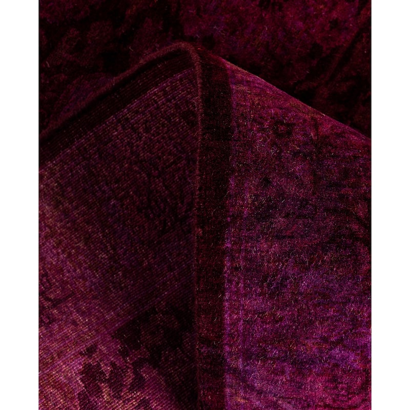 Overdyed One-of-a-Kind Hand-Knotted Area Rug - Red - 2' 7" x 9' 6"