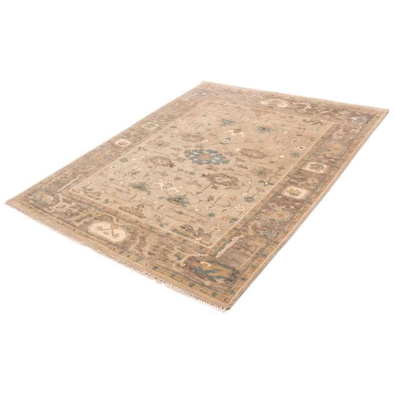 ECARPETGALLERY Hand-knotted Jules Serapi Taupe Wool Rug - 7'10 x 9'10