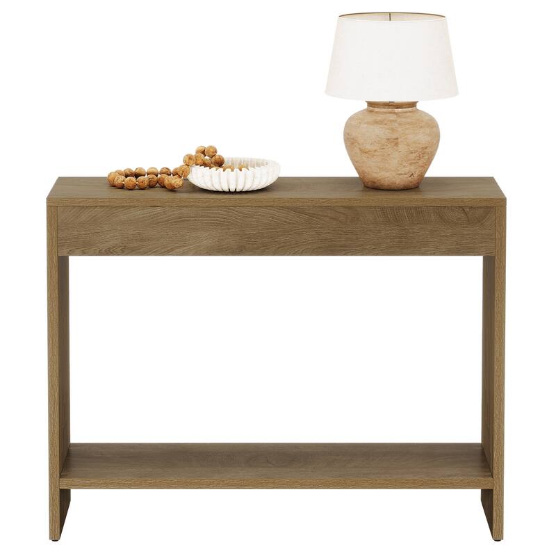 41.3-Inch Console Table Behind Couch, Small Sofa Table with Storage Shelves for Living Room, Entryway, Hallway, Foyer, Entrance