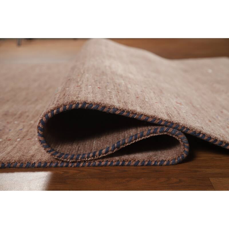 Hand Knotted Oriental 100% Wool Carpet Tribal Animal Pictorial Brown Gabbeh Area Rug - 7' 9'' X 4' 11''