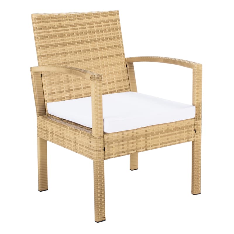 SAFAVIEH Outdoor Bassey 4-Piece Conversation Patio Set. - 39.78" x 24.18" x 32.37"