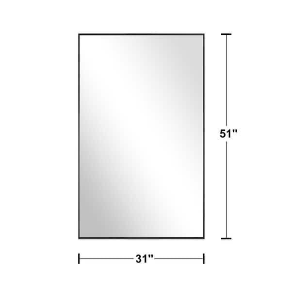 dimension image slide 7 of 13, Modern Framed Full Length Mirror