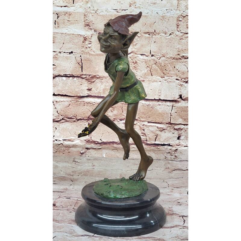 Signed Original Juno Bronze Leprechaun Hand Made Sculpture Clic Artwork