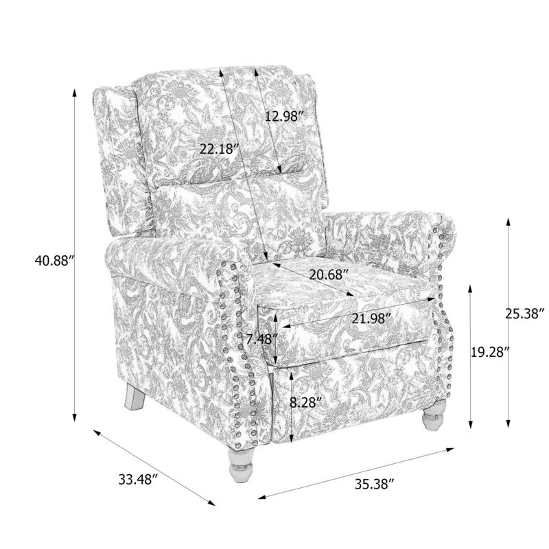 Modern Padded Seat Recliner Chair with PU Leather