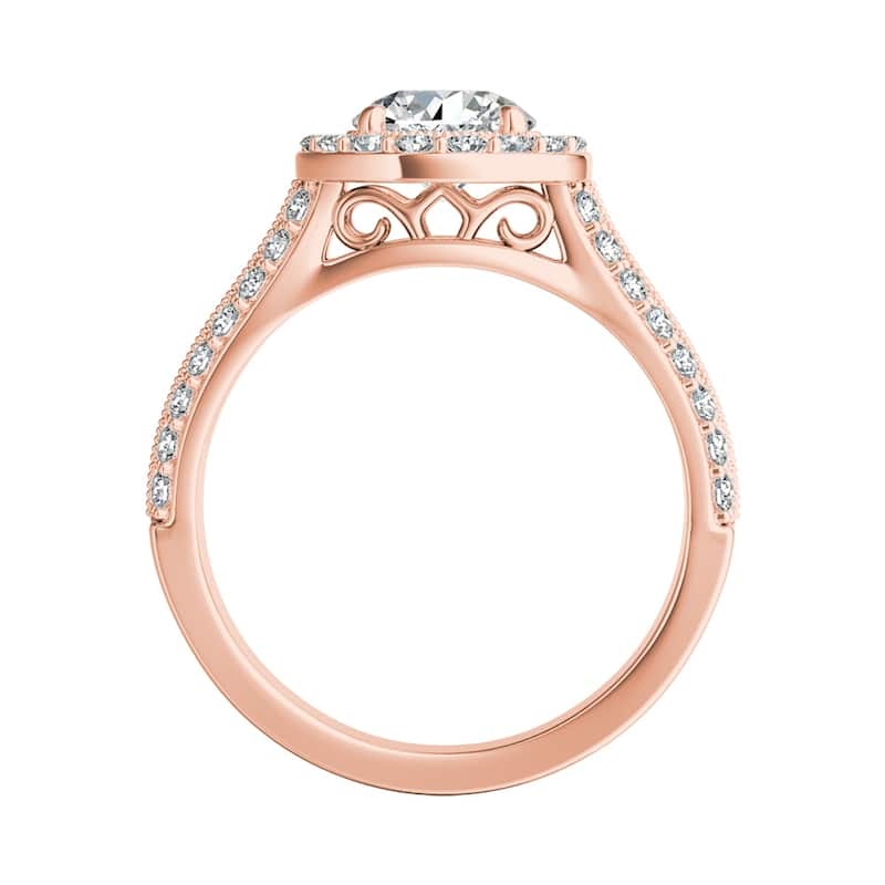 Auriya 14k Gold Vintage 1 carat TW Halo Diamond Engagement Ring (G-H, VS1-VS2)