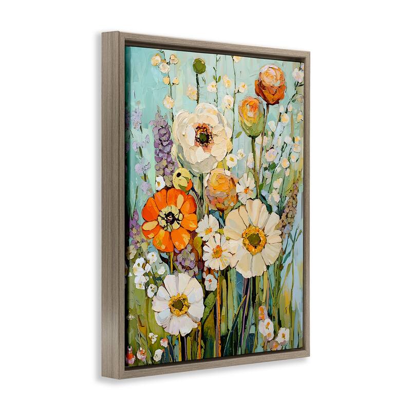 Stupell Woodland Inspiration Florals Framed Floater Canvas Wall Art Design By Franklyn Gregory