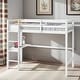 preview thumbnail 18 of 47, Twin High Loft Bed with Built-in Desk, Safety Guardrails, Ladder, and Rubber Wood Frame White