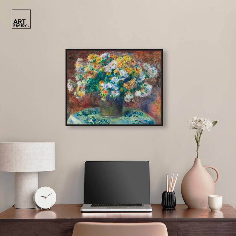 Renoir Chrysanthemum Canvas by Art Remedy