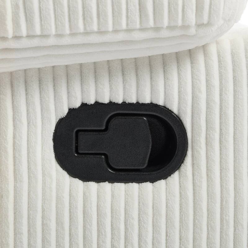 2 Piece Modern Corduroy Upholstery Push Back Manual Recliner Chair