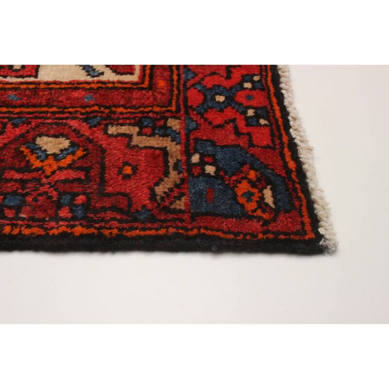 ECARPETGALLERY Hand-knotted Andelz Red Wool Rug - 4'2 x 10'4