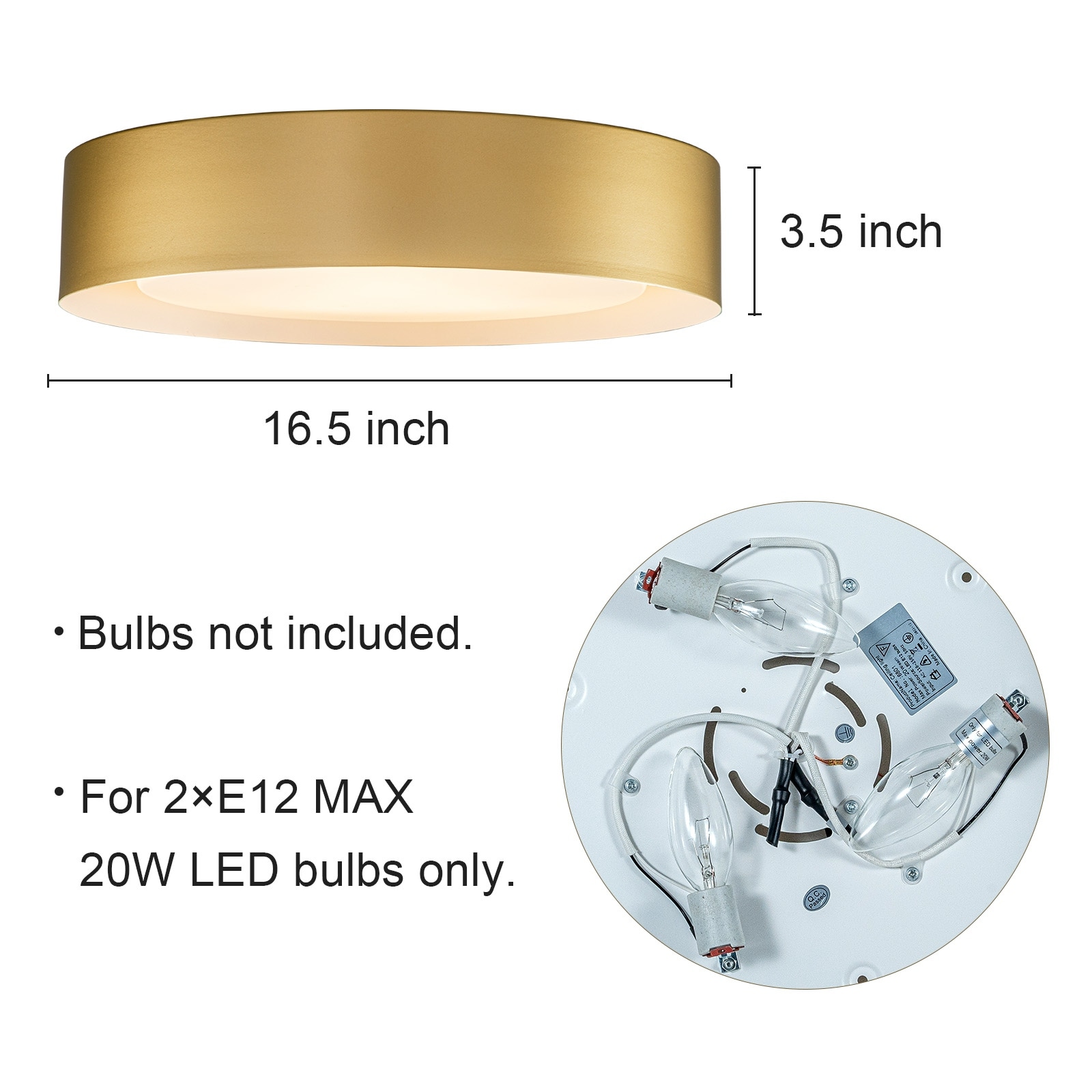 Minimalist LED Drum Flush Mount Ceiling Light