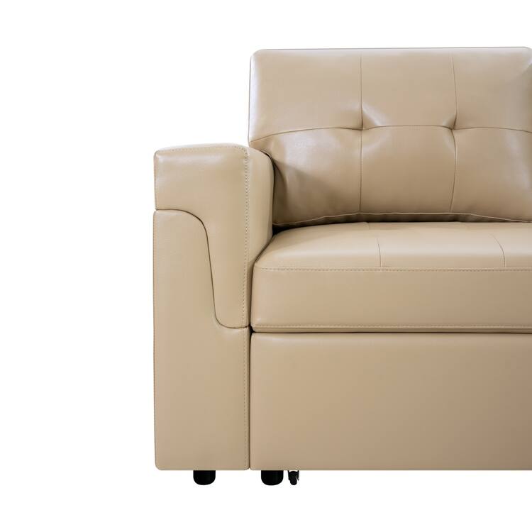 Reversible L-Shape Sleeper Sectional Sofa with Storage, Modern Convertible Sofa Bed for Living Room