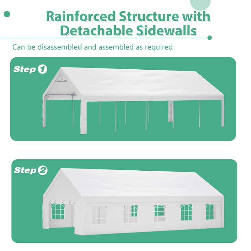 GDFStudio - Nashua Waterproof Event Protection Outdoor Gazebo Pavilion Shelter Tent