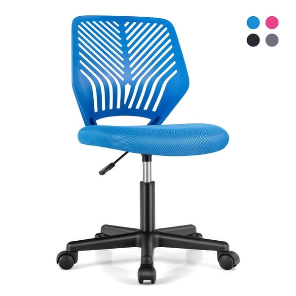 slide 2 of 40, Costway Height-adjustable Ergonomic Kids Desk Chair with Universal - See Details Blue