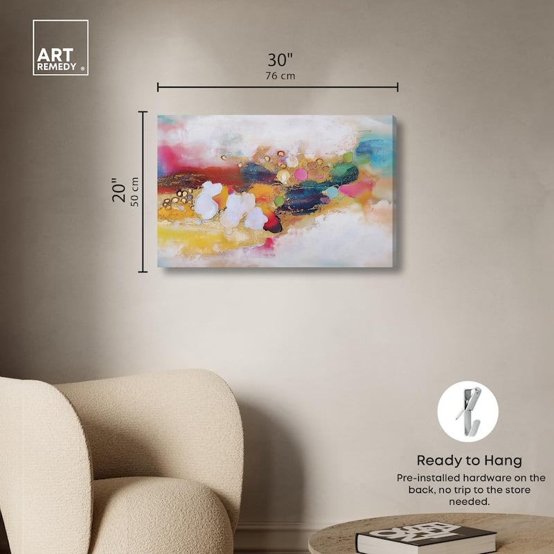 Vibrant Dabs I Canvas by Art Remedy, Gallery Wrapped