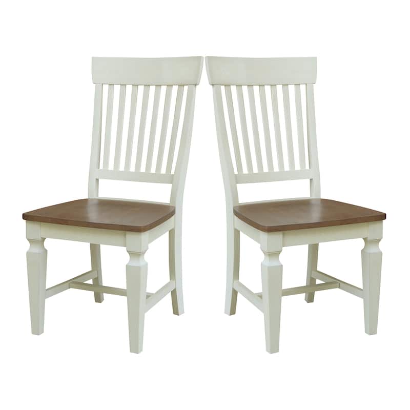 Solid Wood Vista Slat Back Dining Chairs - Set of Two