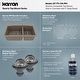 preview thumbnail 74 of 81, Karran Drop-In Quartz 33 in. 1-Hole 60/40 Double Bowl Kitchen Sink Kit