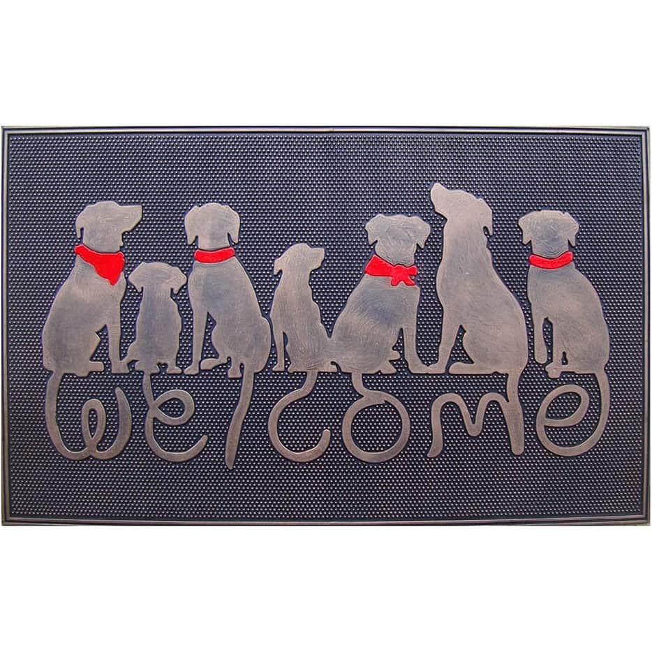 A1HC Welcome Rubber Pin Mat, Beautifully Copper Finished 18" X 30"