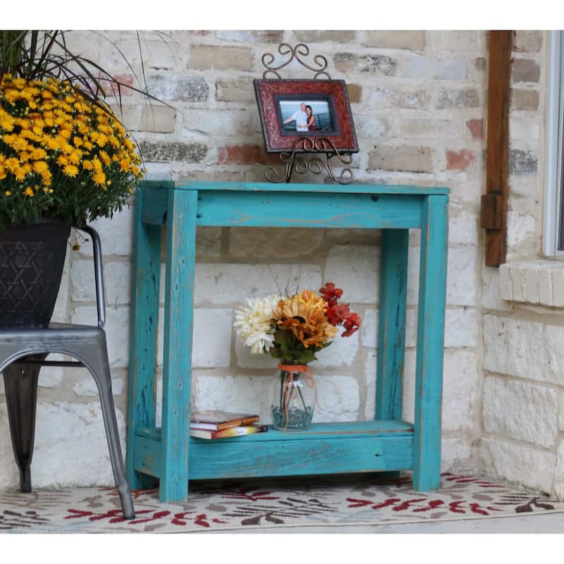 Small Farmhouse Entry Console - Blue