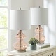 preview thumbnail 4 of 55, Ellipse Curved Gourd Glass Table Lamp, Set of 2 Pink