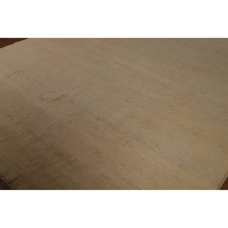 Solid Gabbeh Oriental Area Rug Handmade Wool Carpet - 8'2" x 9'11"