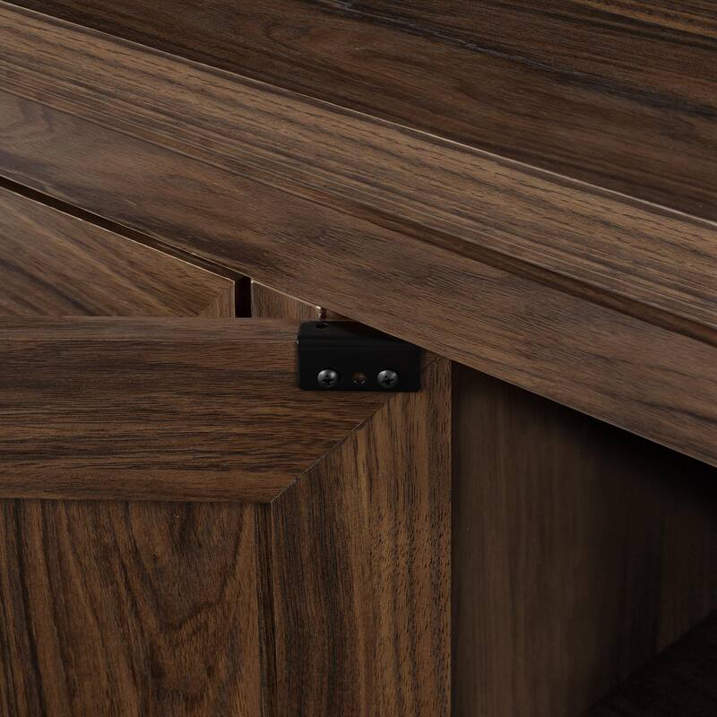 72 Inch Sideboard with Storage Cabinets, Minimalist TV Stand for Living Room, Entryway & Pantry, Dark Walnut