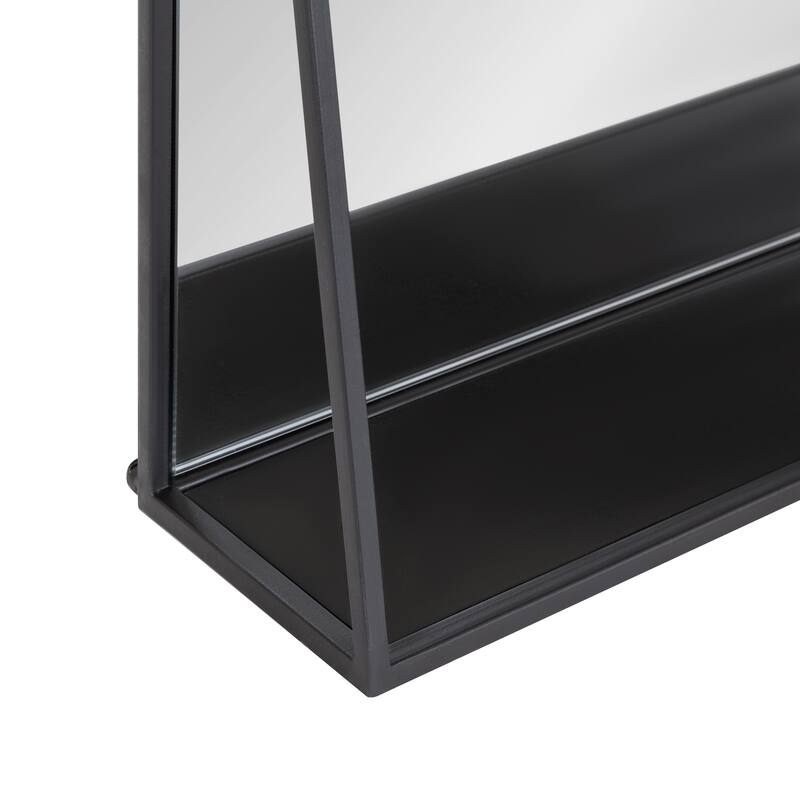 Kate and Laurel Lintz Metal Framed Mirror with Shelf