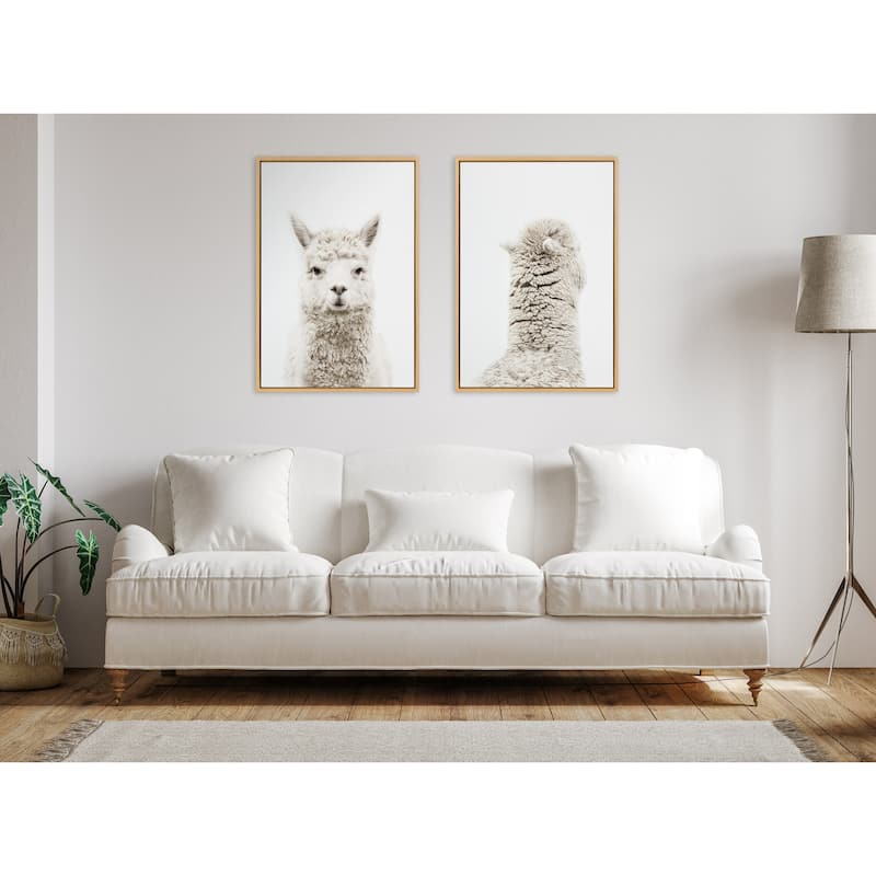 Kate and Laurel Sylvie Animal Front And Back Framed Canvas By Amy Peterson
