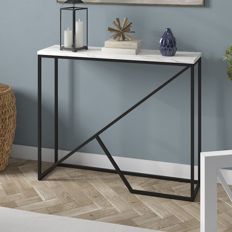 Stella 36" Wide Console Table with Faux Marble Top