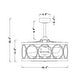 preview thumbnail 18 of 18, Ofelia 24-inch Chrome and Faux Wood 6 Lights 3 Blades Lighted Ceiling Fan with Remote