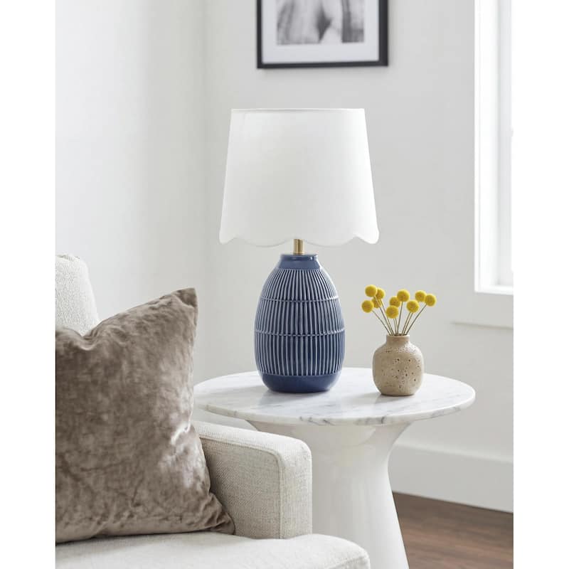 Livabliss Soleny Traditional Accent Table Lamp - Dark Blue