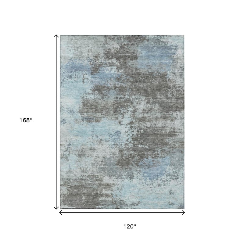 HomeRoots Abstract Transitional Rectangle Outdoor Rug