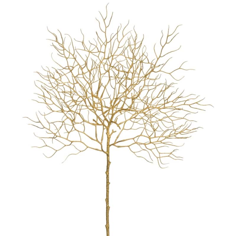 Twig Artificial Christmas Spray - 23" - Metallic Gold