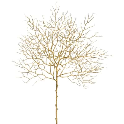 Twig Artificial Christmas Spray - 23" - Metallic Gold