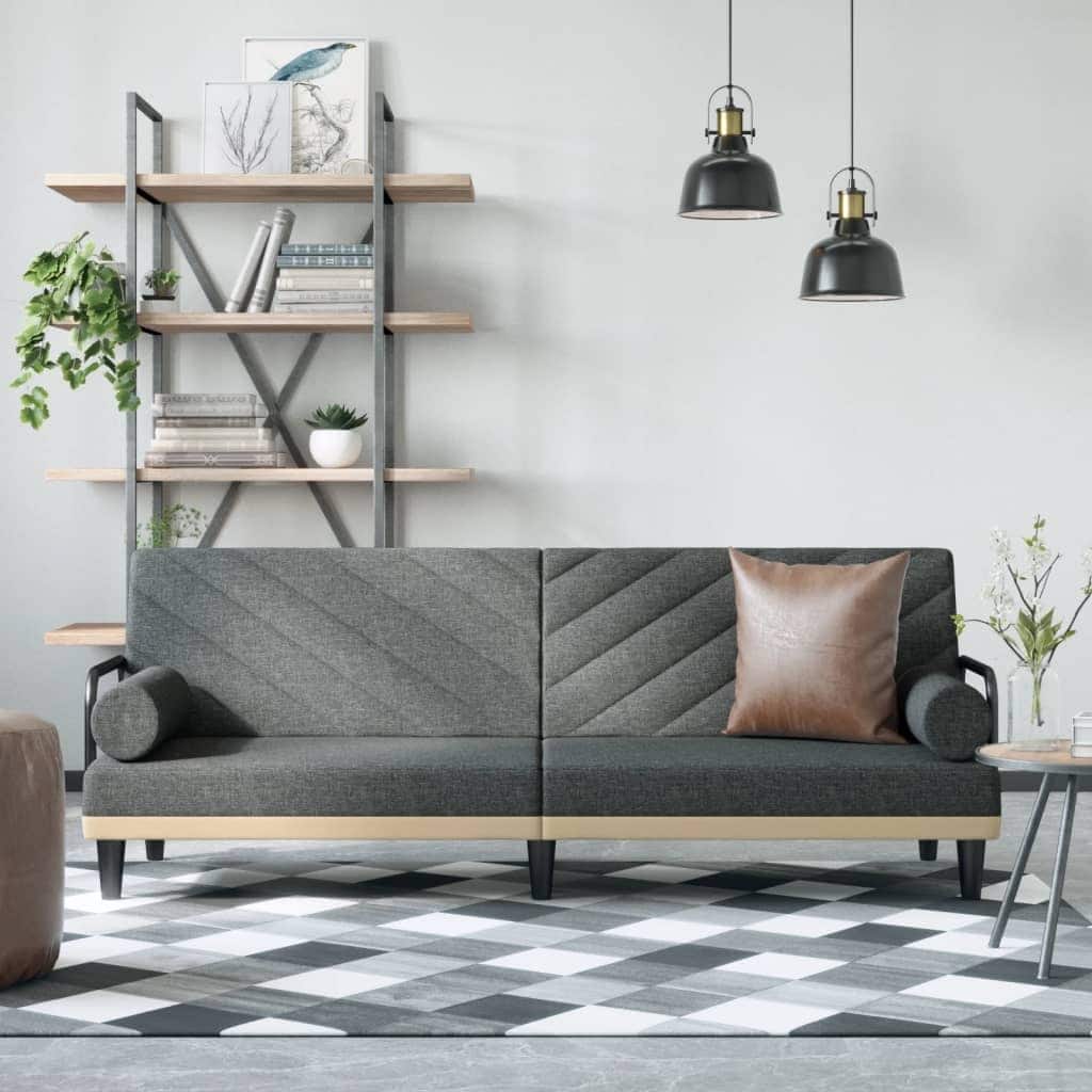 vidaXL Sleeper Sofa with Armrests Sofa Couch Recliner Chair Loveseat Fabric - 80.7" x 35" x 27.6"