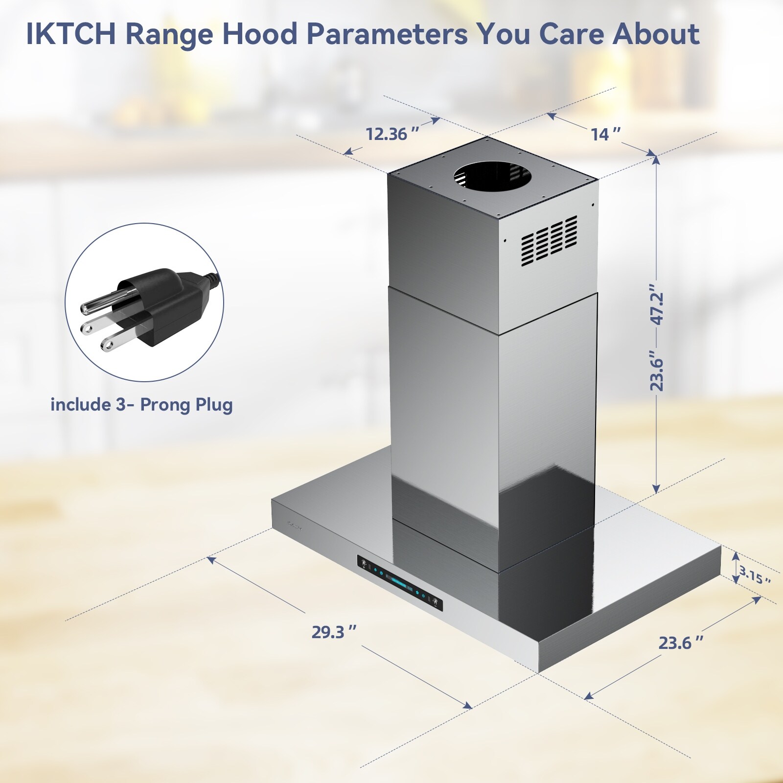 IKTCH 30/36/42 inch Vent Island Range Hood -900 CFM Powerful and Stylish  Kitchen Ventilation - On Sale - Bed Bath & Beyond - 37515482