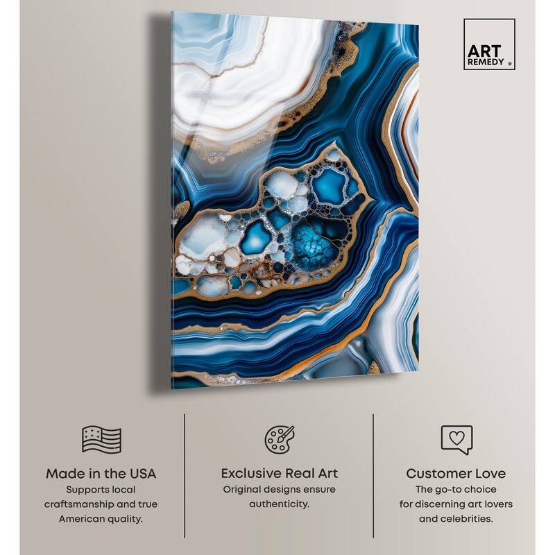 Azure Alveoli II Acrylic by Art Remedy, Ready to Hang