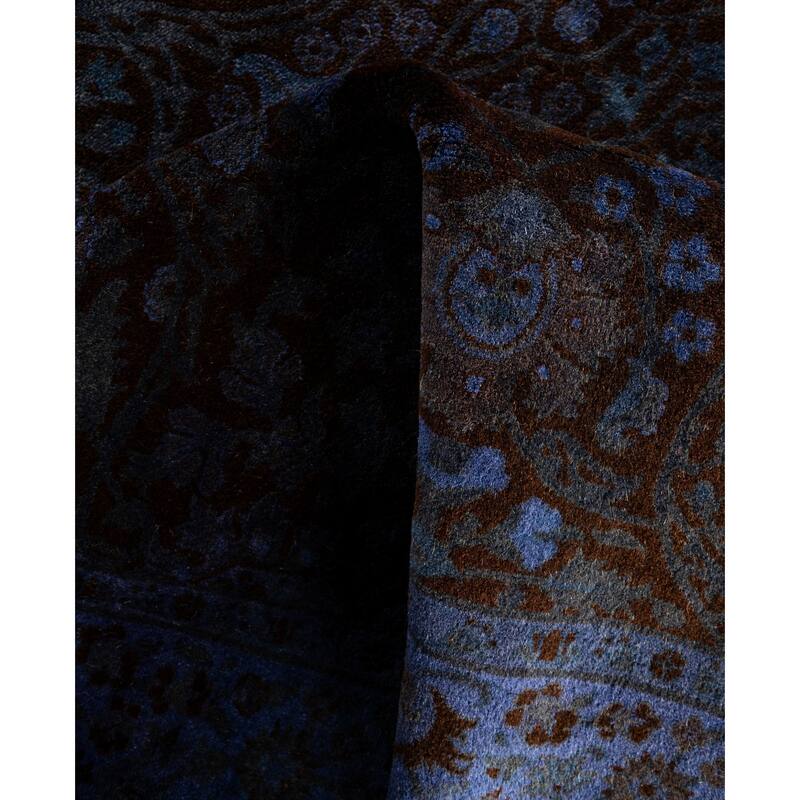 Overdyed One-of-a-Kind Hand-Knotted Area Rug - Purple - 3' 2" x 5' 1"