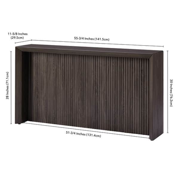 dimension image slide 4 of 5, Piedmont 56" Wide Rectangular Console Table