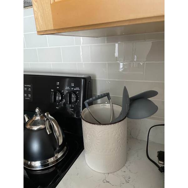 DOWAN Kitchen Utensil Holder, Large Farmhouse Utensil Holders ...